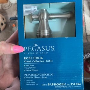 Pegasus Gable Robe Hook Brushed Nickel